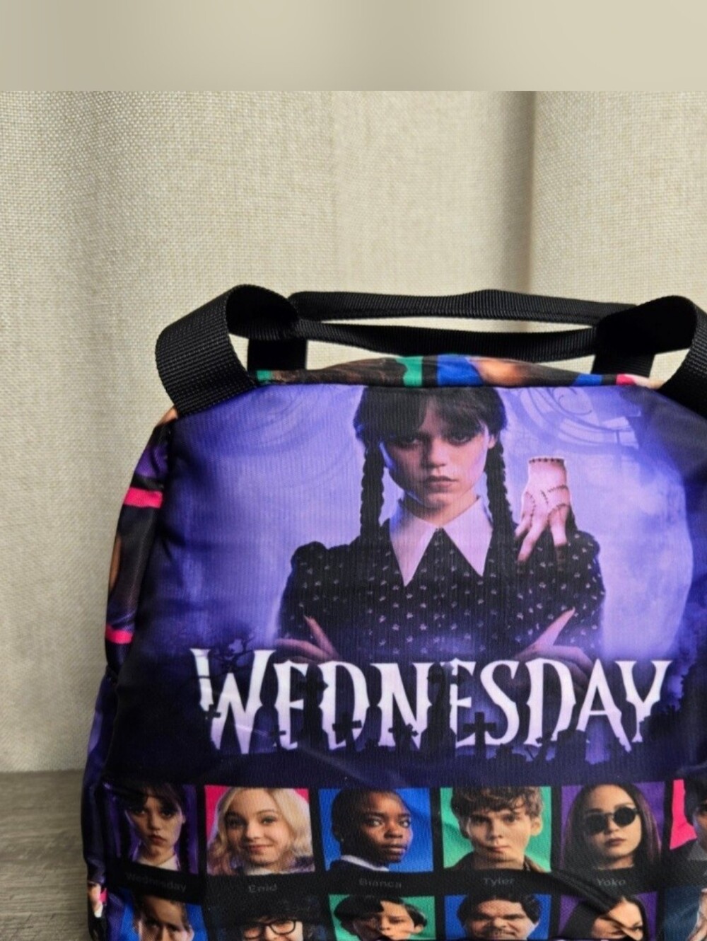 Anime Wednesday Addams Insulated Lunch Bag Box Medium Snack Cooler New - Picture 5 of 7
